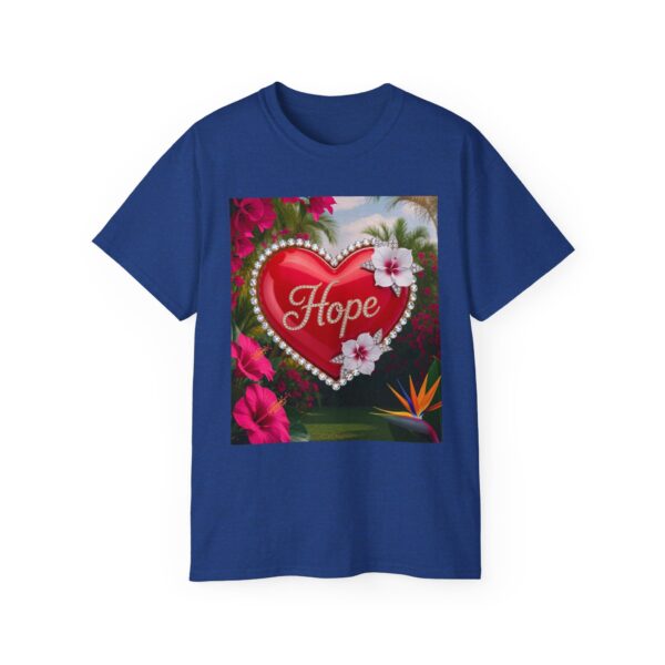 Our "HOPE" Inspirational 'Solid Red Heart' Design Vintage Christian Faith Apparel Unisex Cotton T-Shirt Thoughtful Quote, Philippians 4:8 - Image 38