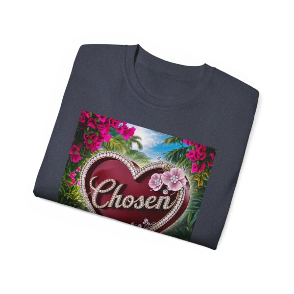 Our "Chosen" Inspirational 'Solid Red Heart' Design Vintage Christian Faith Apparel Unisex Cotton T-Shirt, Thoughtful Quote, Philippians 4:8 - Image 49