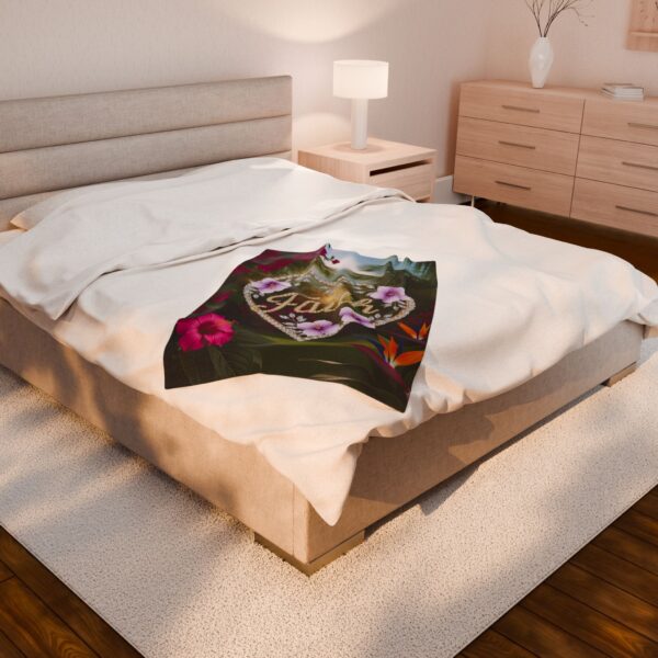 Our Beautiful "FAITH" Inspirational 'Diamond Ring Heart' Design Velveteen Plush Throw Blanket, Cozy Gift for Anniversary, Home Decor Bedding - Image 12