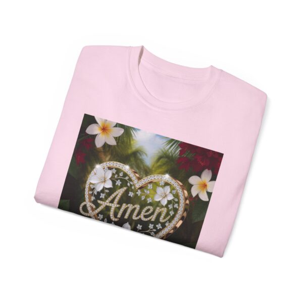 Our "Amen" Inspirational 'Diamond Ring Heart' Design Vintage Christian Faith Apparel Unisex Cotton T-Shirt Thoughtful Quote, Philippians 4:8 - Image 54