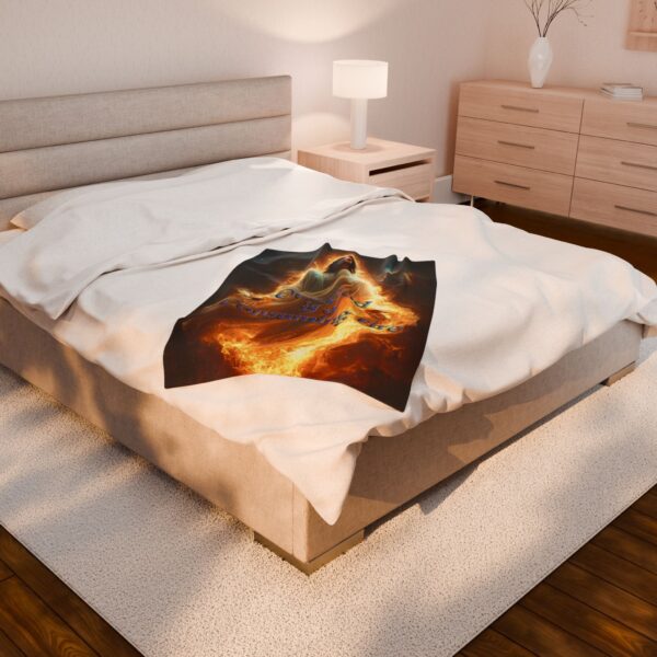 Our majestic "Our God is a Consuming Fire" Inspirational Velveteen Plush Blanket, A Cozy Gift for Anniversary, Home Decor. Throw, Bedding - Image 12