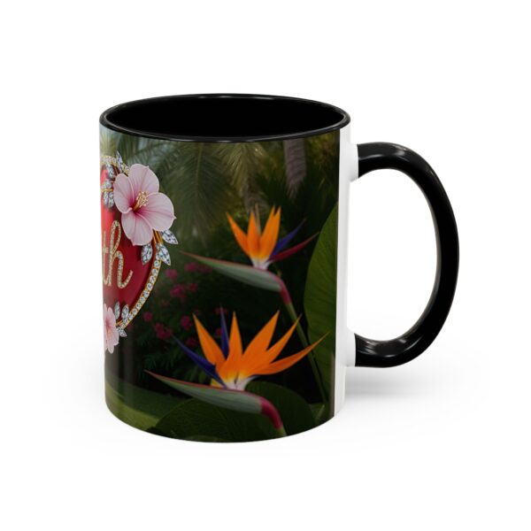 Our "Faith" 'Solid Red Heart' inspirational Design Accent Coffee Mug, Perfect for Wedding Gifts, Love & Faith Decor, Philippians 4:8 - Image 2