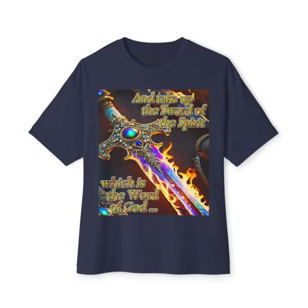 Our "Sword of the Spirit" Inspirational Bible Verse Christian Unisex Tee Religious Oversized Shirt, Boxy Top, Spiritual, Gift for Christians - Image 33