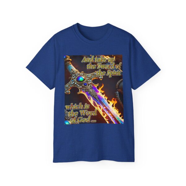 Our "Sword of the Spirit" Inspirational Bible Verse Design Unisex Cotton T-Shirt Philippians 4:8 Faith Apparel Spiritual Warfare gift - Image 37