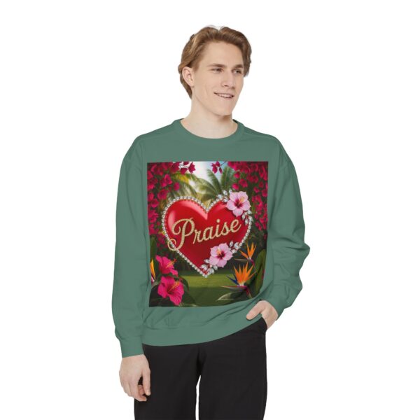 Sweatshirt Unisex Inspirational-Our "Praise" 'Solid Red Heart' design! Christian Virtues Uplifting Faith-Based Apparel Gospel Comfort - Image 19
