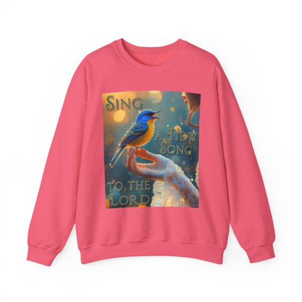 Crewneck Lightweight Sweatshirt with our 'Song Bird' "Sing a New Song" design-Vintage Christian Inspirational Faith Apparel Gospel Sweatshirt Unisex - Image 21