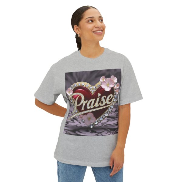Our "PRAISE" Inspirational Bible Verse Christian Unisex Tee, Religious Oversized Shirt, Boxy Top, Spiritual Tshirt, Gift for Christians - Image 31