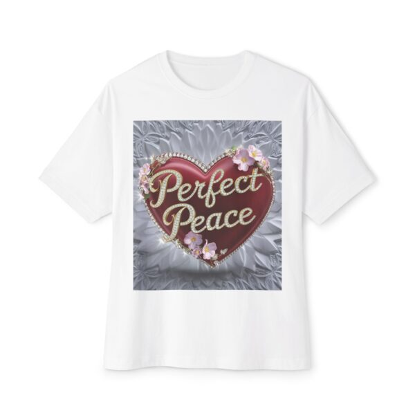 Our "PERFECT PEACE" Biblical Unisex Tee Inspirational Christian Tshirt for Men and Women, Oversized Shirt, Boxy Top, Unisex Tee Shirt, - Image 5