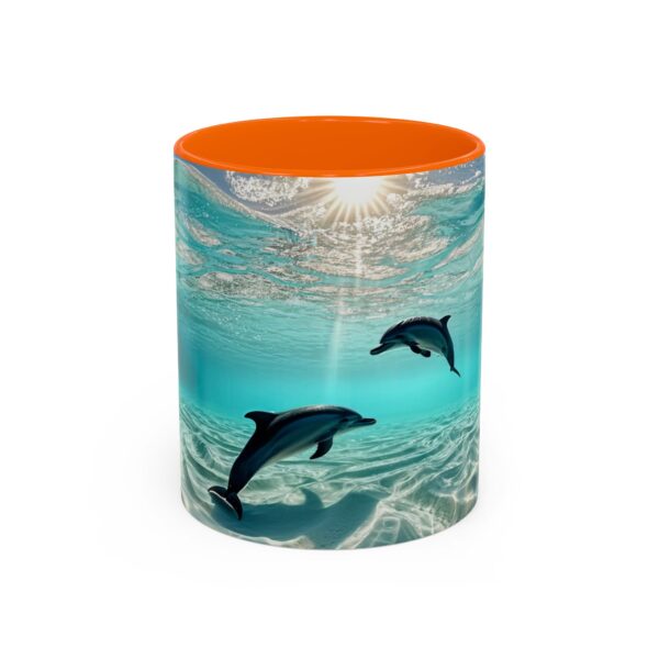 Our "Dolphins at Rest" design Accent Coffee Mug, Perfect for Wedding Gifts, Inspirational Decor, Beauty of God's Creation, Tea Cup, Ceramic - Image 41