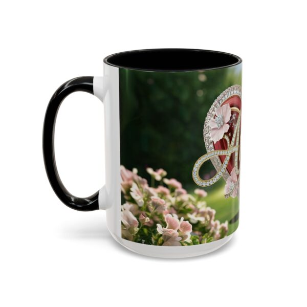 Our "Amen" Inspirational 'Elaborate Red Flowers Heart' design Accent Coffee Mug, Perfect for Wedding Gifts, Love & Faith Decor, Philippians 4:8 - Image 19