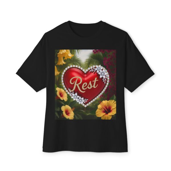 Our "REST" Biblical 'Garden' solid design Unisex Tee Inspirational Christian Tshirt for Men and Women, Oversized Shirt, Boxy Top Tee Shirt - Image 9