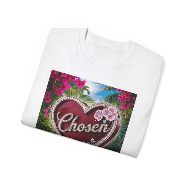 Our "Chosen" Inspirational 'Solid Red Heart' Design Vintage Christian Faith Apparel Unisex Cotton T-Shirt, Thoughtful Quote, Philippians 4:8 - Image 9