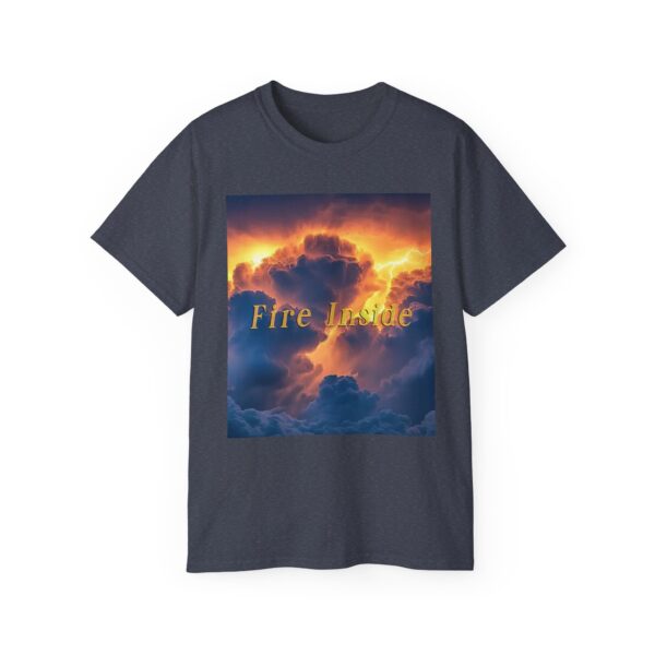 Our Inspirational "Fire Inside" tropical storm Design Vintage Christian Faith Apparel Unisex Cotton T-Shirt, God is Light, Philippians 4:8 - Image 43