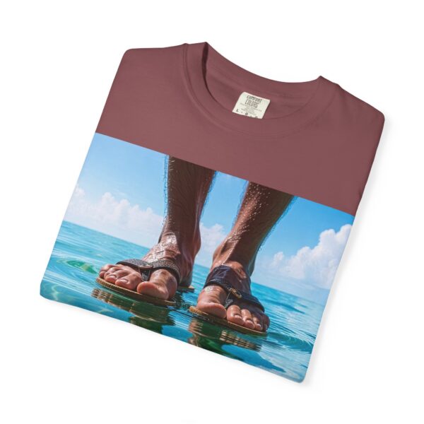Garment-Dyed Unisex T-Shirt, Walk on Water "Trust" Graphic Design Tee, Summer Casual Wear, Beach Day Outfit, Ocean Lover Gift, Relaxed Style - Image 7