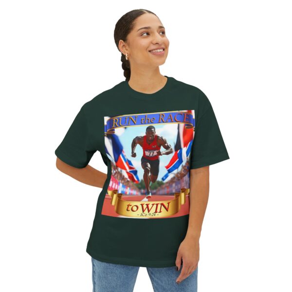 Our "RUN the RACE to WIN" Biblical Unisex Tee Inspirational Christian Tshirt for Men and Women, Oversized Shirt, Boxy Top, Unisex Tee Shirt, - Image 31