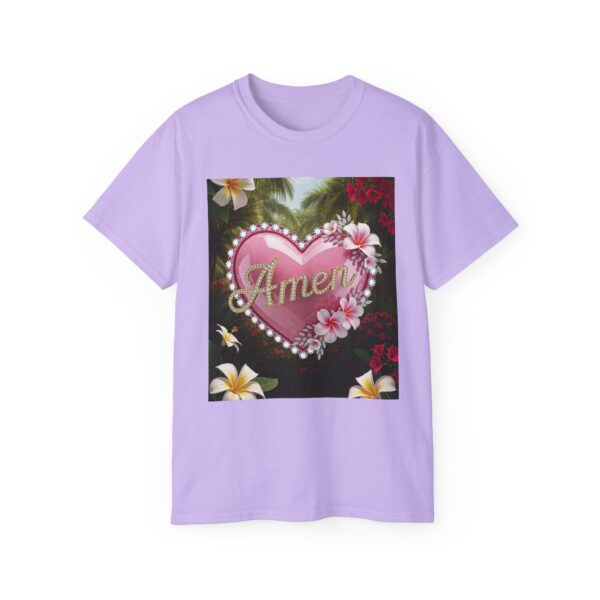 Our "Amen" Inspirational 'Solid Pink Heart' Design Vintage Christian Faith Apparel Unisex Cotton T-Shirt, Thoughtful Quote, Philippians 4:8 - Image 50
