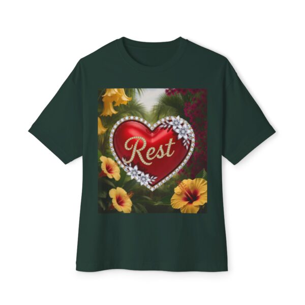 Our "REST" Biblical 'Garden' solid design Unisex Tee Inspirational Christian Tshirt for Men and Women, Oversized Shirt, Boxy Top Tee Shirt - Image 25