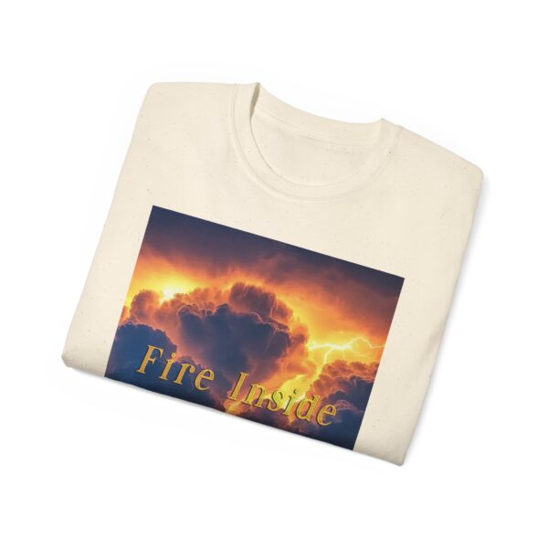 Our Inspirational "Fire Inside" tropical storm Design Vintage Christian Faith Apparel Unisex Cotton T-Shirt, God is Light, Philippians 4:8 - Image 21