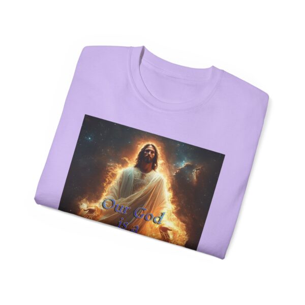 Our majestic "Our God is a Consuming Fire" Inspirational Christian Unisex Cotton T-Shirt, Faith Spiritual Apparel, Gift for Christians - Image 48