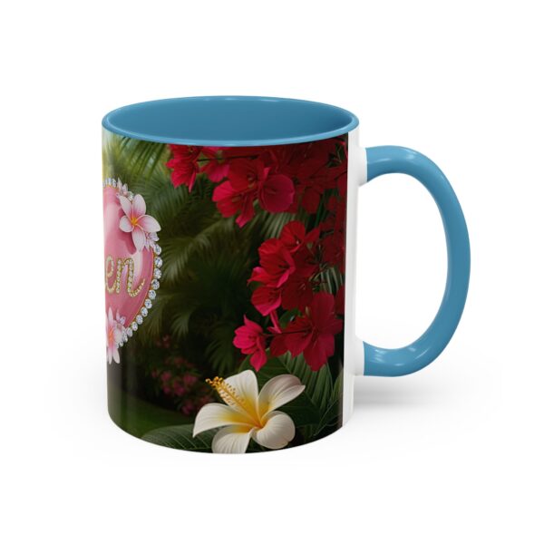 Our "Amen" Inspirational 'Solid Pink Heart' design Accent Coffee Mug, Perfect for Wedding Gifts, Love & Faith Decor, Philippians 4:8 - Image 34