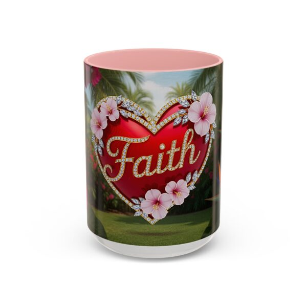 Our "Faith" 'Solid Red Heart' inspirational Design Accent Coffee Mug, Perfect for Wedding Gifts, Love & Faith Decor, Philippians 4:8 - Image 25