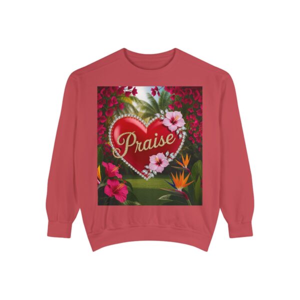 Sweatshirt Unisex Inspirational-Our "Praise" 'Solid Red Heart' design! Christian Virtues Uplifting Faith-Based Apparel Gospel Comfort - Image 61