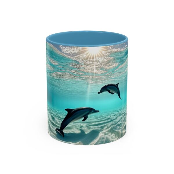 Our "Dolphins at Rest" design Accent Coffee Mug, Perfect for Wedding Gifts, Inspirational Decor, Beauty of God's Creation, Tea Cup, Ceramic - Image 33