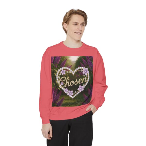 Sweatshirt Unisex Inspirational "Chosen" 'Diamond Ring Heart' Christian Apparel, Faith-Based Comfort, Jumper, Gift for Believers - Image 59