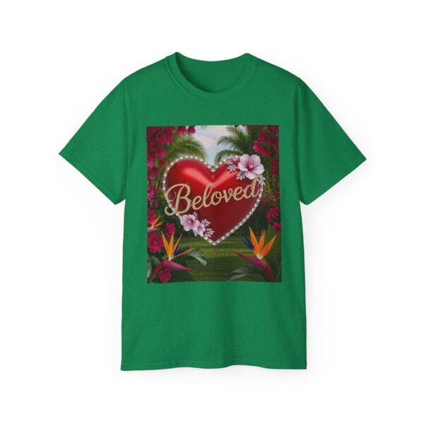 Our "Beloved" Inspirational 'Solid Red Heart' Design Vintage Christian Faith Apparel Unisex Cotton T-Shirt Thoughtful Quote, Philippians 4:8 - Image 29