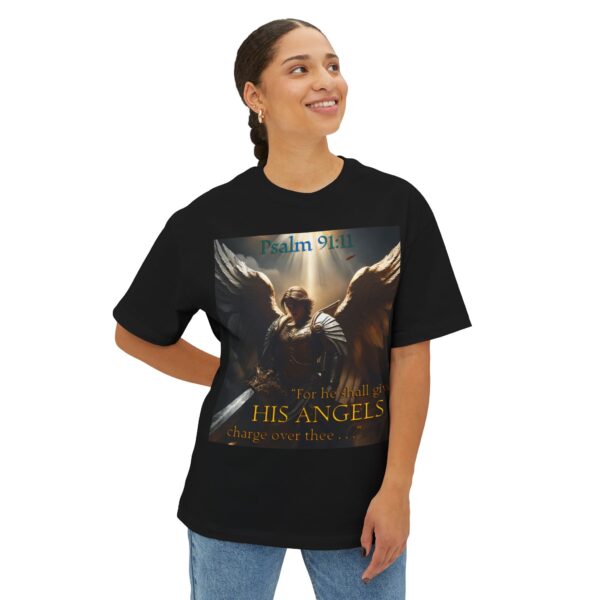 Angelic Guardian Biblical Unisex Tee, Inspirational, Christian Tshirt, Oversized Shirt, Boxy Top - Image 15