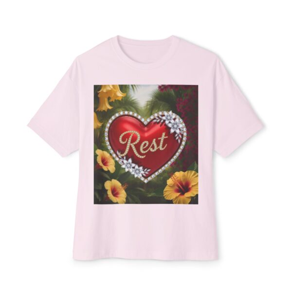 Our "REST" Biblical 'Garden' solid design Unisex Tee Inspirational Christian Tshirt for Men and Women, Oversized Shirt, Boxy Top Tee Shirt - Image 5