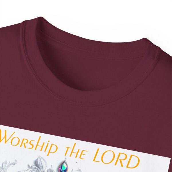 Our inspirational "Worship the Lord in the Beauty of Holiness" Christian Unisex Cotton T-Shirt, Faith Apparel, Love Gift, Gospel Fashion - Image 15
