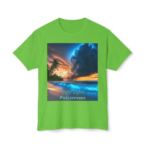 T-Shirt with Tropical Beach Design - Night Lights Philippines, Summer Vibe, Beach House Decor, Travel Gift, Relaxed Fit Tee - Image 25