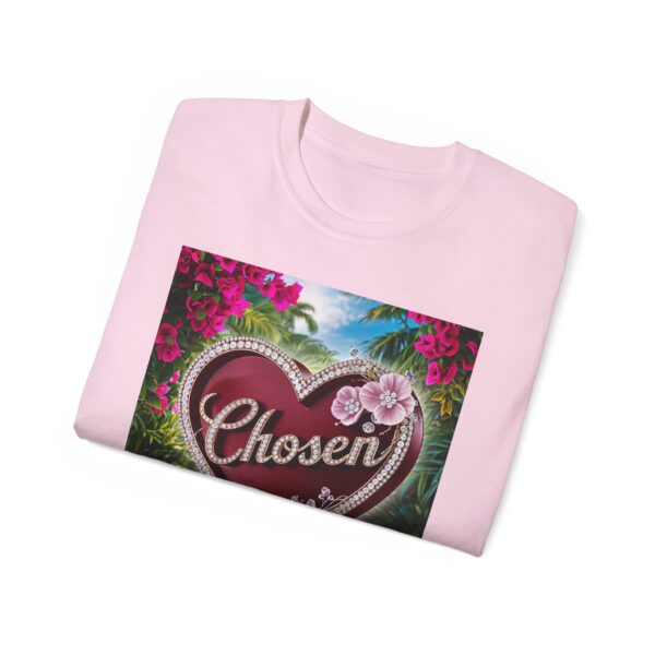 Our "Chosen" Inspirational 'Solid Red Heart' Design Vintage Christian Faith Apparel Unisex Cotton T-Shirt, Thoughtful Quote, Philippians 4:8 - Image 5