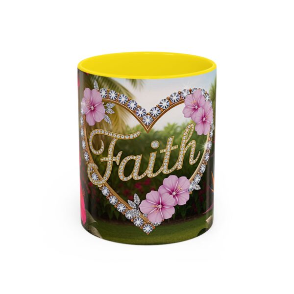 Our "Faith" 'Diamond Ring Heart' Inspirational design Accent Coffee Mug, Perfect for Wedding Gifts, Love & Faith Decor, Philippians 4:8 - Image 49