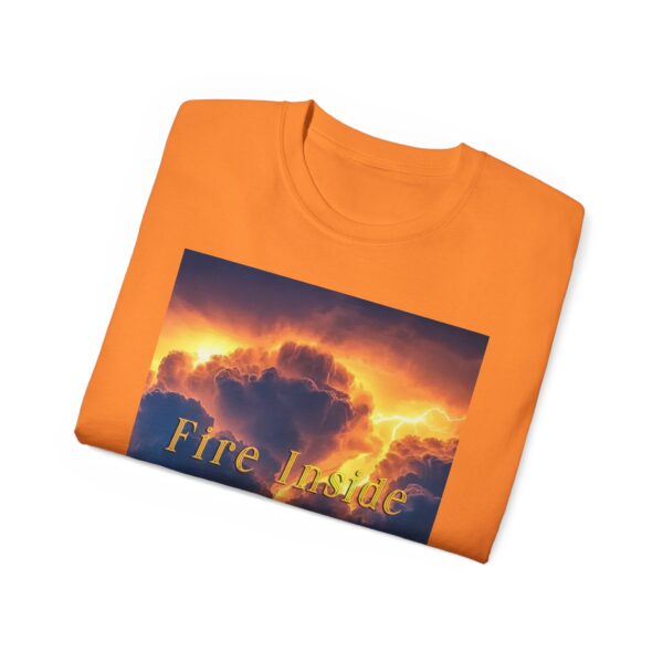 Our Inspirational "Fire Inside" tropical storm Design Vintage Christian Faith Apparel Unisex Cotton T-Shirt, God is Light, Philippians 4:8 - Image 17