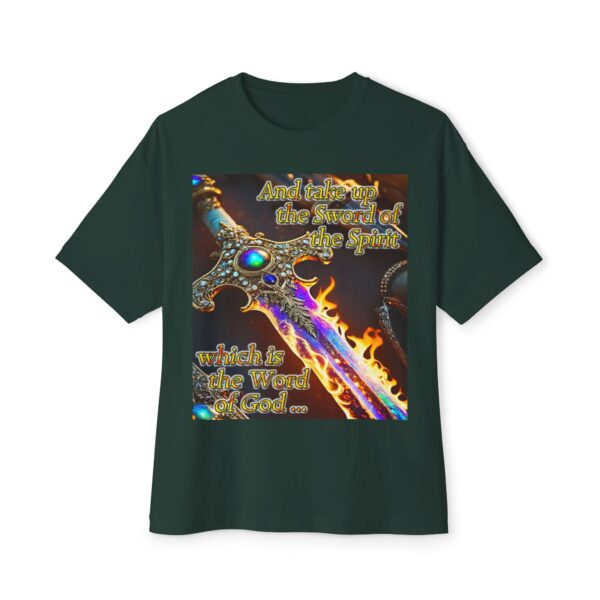 Our "Sword of the Spirit" Inspirational Bible Verse Christian Unisex Tee Religious Oversized Shirt, Boxy Top, Spiritual, Gift for Christians - Image 25