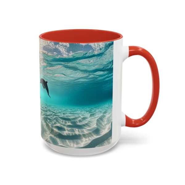 Our "Dolphins at Rest" design Accent Coffee Mug, Perfect for Wedding Gifts, Inspirational Decor, Beauty of God's Creation, Tea Cup, Ceramic - Image 30