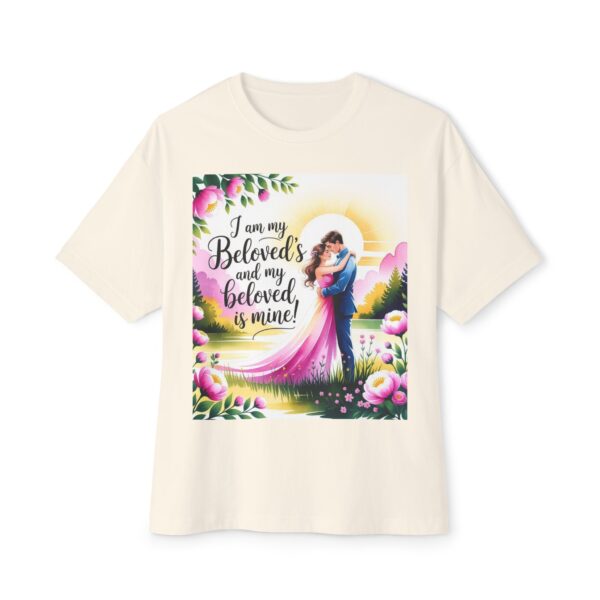 Our "I am my Beloved's" Biblical Unisex Tee Inspirational Christian Tshirt for Men and Women, Oversized Shirt, Boxy Top Tee Shirt - Image 13