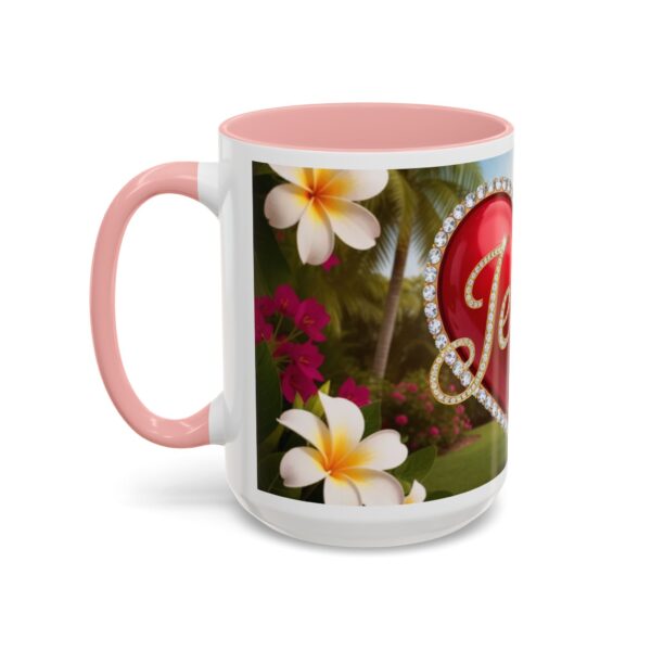 Our "Jesus" Garden solid red heart design Accent Coffee Mug, Perfect for Wedding Gifts, Love Confessions, Inspirational Floral Decor - Image 27