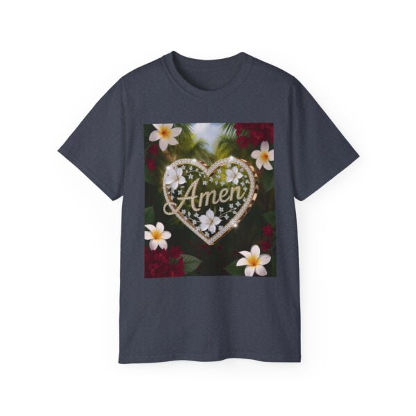 Our "Amen" Inspirational 'Diamond Ring Heart' Design Vintage Christian Faith Apparel Unisex Cotton T-Shirt Thoughtful Quote, Philippians 4:8 - Image 42
