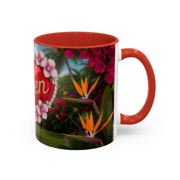 Our "Amen" Inspirational 'Solid Red Heart' Design Accent Coffee Mug, Perfect for Wedding Gifts, Love & Faith Decor, Philippians 4:8 - Image 14