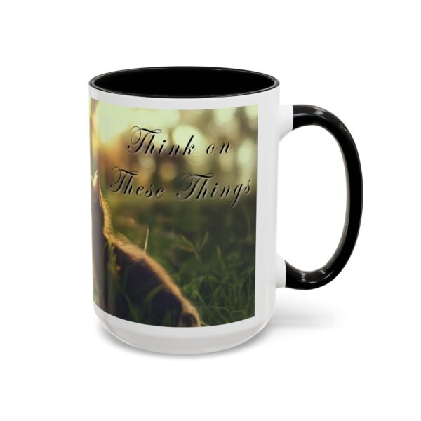 Our 'Kitten Kisses' "Think on these things" Inspirational Coffee Mug Perfect for Christian Gift Birthday Coffee & Cat Lover Philippians 4:8 - Image 18