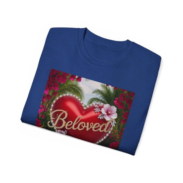 Our "Beloved" Inspirational 'Solid Red Heart' Design Vintage Christian Faith Apparel Unisex Cotton T-Shirt Thoughtful Quote, Philippians 4:8 - Image 40