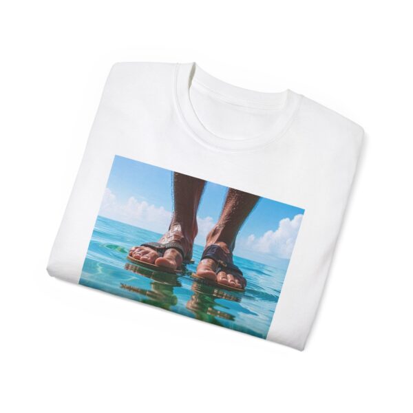 Our "TRUST" 'Walk on water' Inspirational Design Vintage Christian Faith Apparel Unisex Cotton T-Shirt Thoughtful Quote Trust in God - Image 8