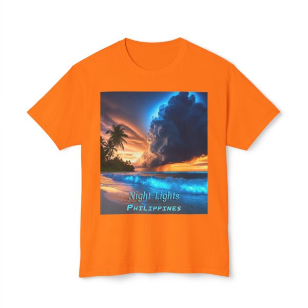 T-Shirt with Tropical Beach Design - Night Lights Philippines, Summer Vibe, Beach House Decor, Travel Gift, Relaxed Fit Tee - Image 17