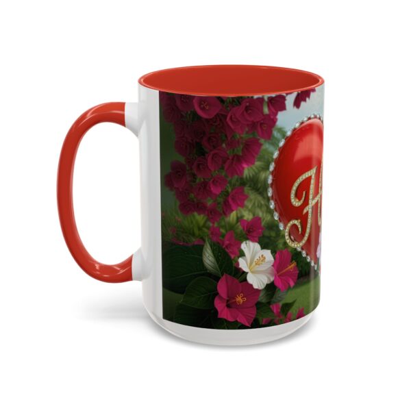 Our "Hope" 'Solid Red Heart' Inspirational design! Accent Coffee Mug, Perfect for Wedding Gifts, Love Confessions, Inspirational Floral Decor Philippians 4:8 - Image 31