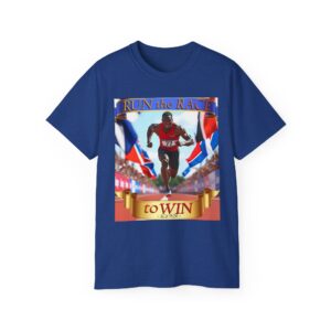 Our "RUN the RACE to WIN" Biblical, Inspirational Christian Unisex Cotton T-Shirt, Faith Spiritual Apparel, Love Gift