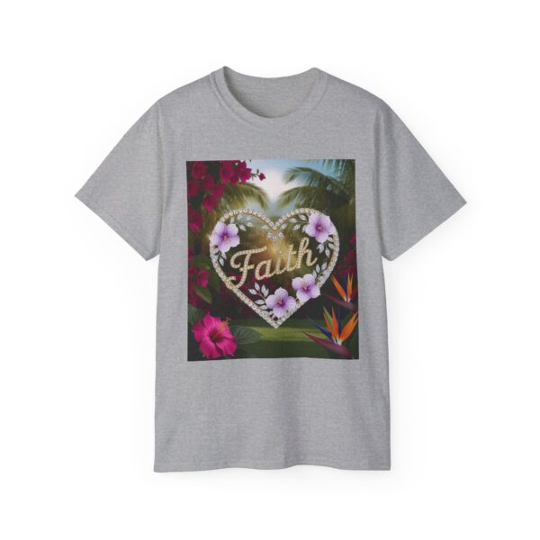 Our "Faith" Inspirational 'Diamond Ring Heart' Design Vintage Christian Faith Apparel Unisex Cotton T-Shirt Thoughtful Quote, Philippians 4:8 - Image 11