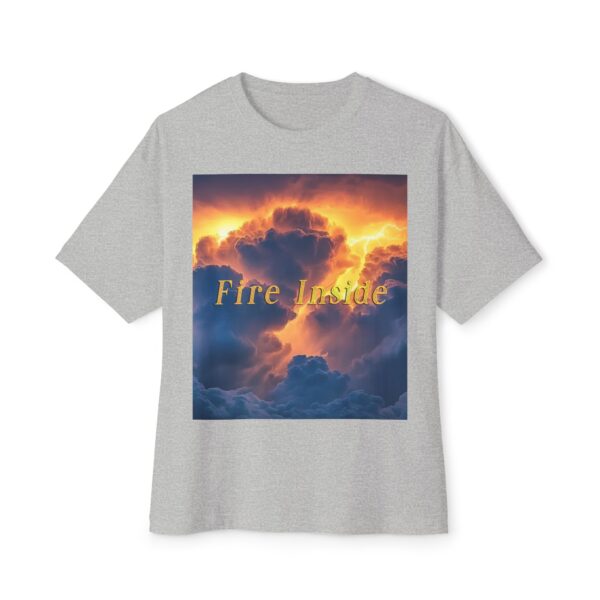 Inspirational Unisex Oversized T-Shirt for Men and Women, with our 'Storm Light' "Fire Inside" design! Beauty of Creation Tropical Storm - Image 29